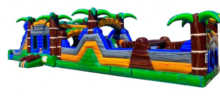 Jungle Run Bounce w/ Obstacle Course