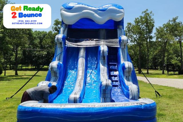Discover top water slide rentals in Broken Arrow. Perfect for all events with Get Ready 2 Bounce. Safe, fun, and memorable!