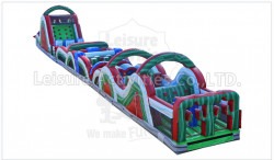 108ft Radical Run Green & Red WATER Obstacle Course