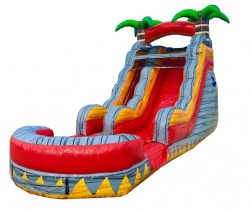 15ft Tropical Lava Rush Water Slide